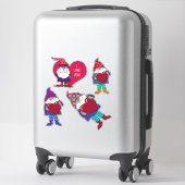 Sticker Les Gnomes de Valentine | Je T'Aime ! (Sur valise)