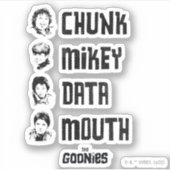 Sticker Les Goonies | Couche, Mikey, Données, Bouche (Devant)