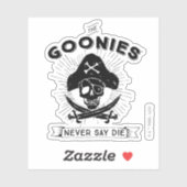 Sticker Les Goonies "Ne jamais dire mourir" Pirate Badge (Feuille)