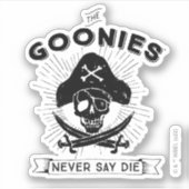 Sticker Les Goonies "Ne jamais dire mourir" Pirate Badge (Devant)