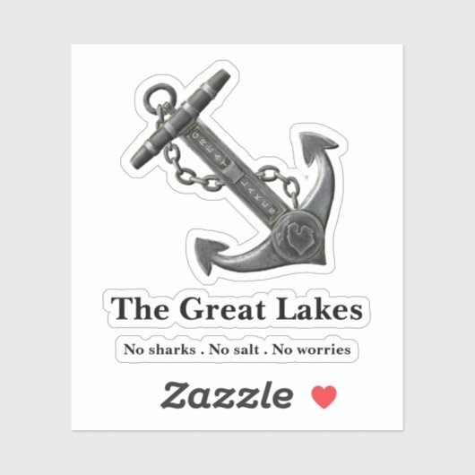 Sticker Les Grands Lacs, conception d'ancrages nautiques (Feuille)