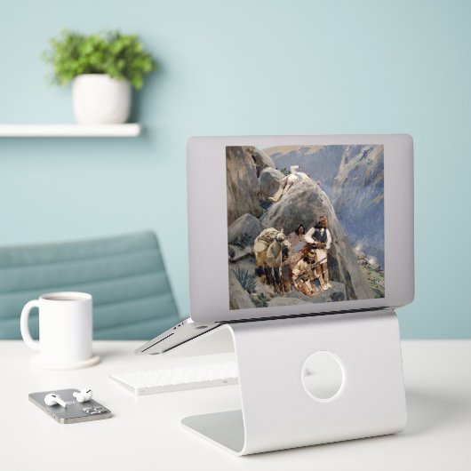 Sticker Les guerriers d'Apache : une embuscade sur la cava (Ordinateur portable sur le bureau)