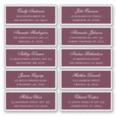 Sticker Les hôtes de Bourgogne sont les noms et l'adresse. (Devant)