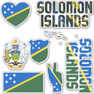 Sticker Les Îles Salomon Extraordinaires Forment les symbo