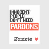 Sticker Les innocents n'ont pas besoin de pardon (Feuille)