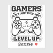 Sticker Les joueurs ne vieillissent pas ils se contentent  (Feuille)