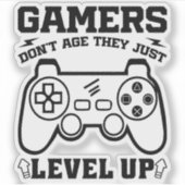 Sticker Les joueurs ne vieillissent pas ils se contentent  (Devant)