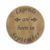 Sticker Les légendes naissent en septembre (Devant)