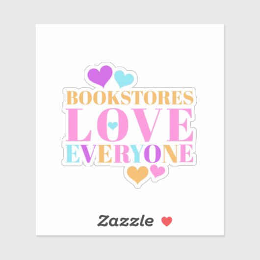 Sticker Les librairies aiment tout le monde (Feuille)