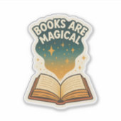 Sticker Les livres sont magiques,Livre ouvert (Devant)