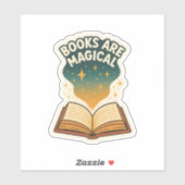 Sticker Les livres sont magiques,Livre ouvert (Feuille)