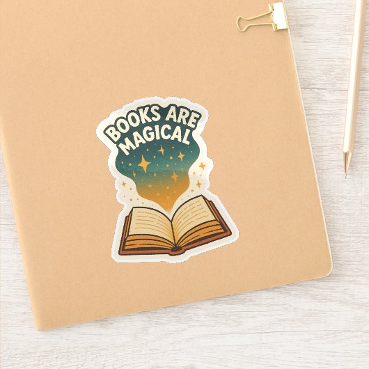 Sticker Les livres sont magiques,Livre ouvert (Carnet)