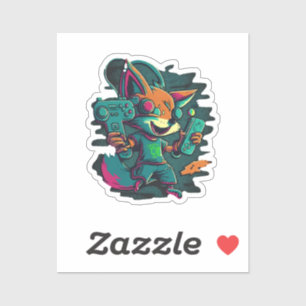 Sticker Les loups jouent à des jeux
