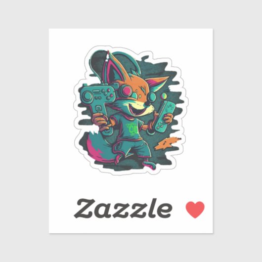 Sticker Les loups jouent à des jeux (Feuille)