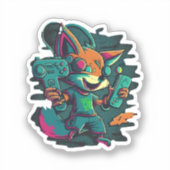Sticker Les loups jouent à des jeux (Recto)