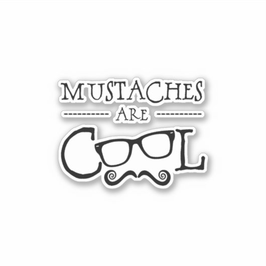 Sticker Les lunettes de soleil à moustaches (Devant)