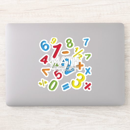 STICKER LES MATHS LA SEULE MATIÈRE QUI COMPTE (Ordinateur)