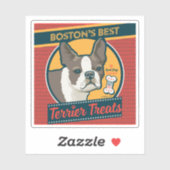 Sticker Les meilleurs soins Terrier de Boston (Feuille)