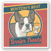 Sticker Les meilleurs soins Terrier de Boston (Devant)