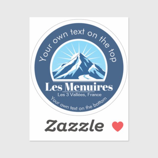 Sticker Les Menuires trois Vallées France (Feuille)