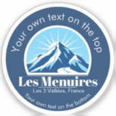 Sticker Les Menuires trois Vallées France (Recto)