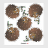 Sticker Les mignons garçons afro-américains (Feuille)