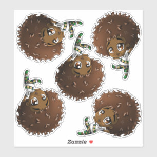 Sticker Les mignons garçons afro-américains