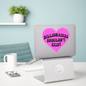 Sticker Les milliardaires ne devraient pas exister (Ordinateur portable sur le bureau)