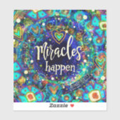 Sticker Les Miracles Se Produisent Plutôt Bleu Inspiribili (Feuille)