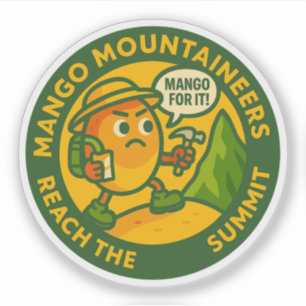 Sticker Les Montagnards de Mangue Atteignent le Sommet