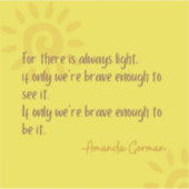 Sticker Les mots inspirants d'Amanda Gorman (Devant)