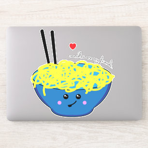 Sticker Les nouilles sont mes amis Ramen Drôle Nourriture