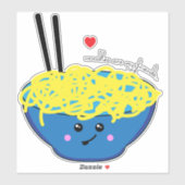 Sticker Les nouilles sont mes amis Ramen Drôle Nourriture  (Feuille)