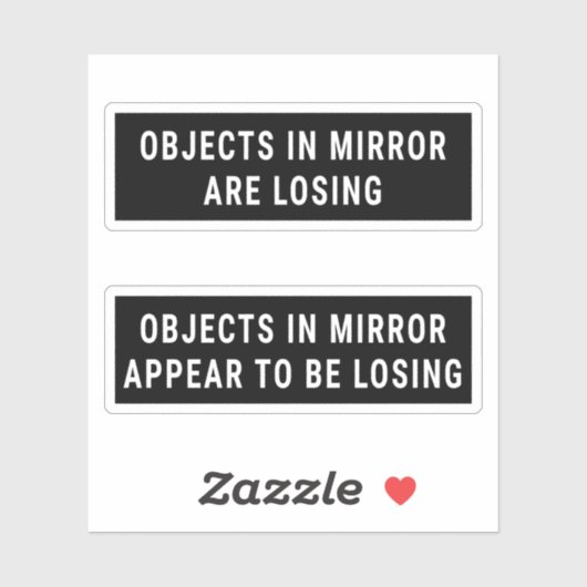 Sticker Les Objets En Miroir Perdent (Feuille)