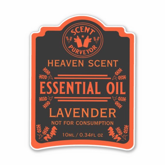 Sticker Les odeurs essentielles d'huile (Devant)