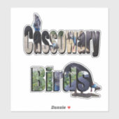 Sticker Les oiseaux Cassowary est le nom, (Feuille)