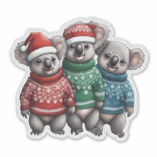 Sticker Les ours de Koala en pulls (Devant)
