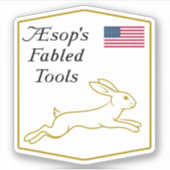 Sticker Les outils fabuleux d'Ésope : marque Hare (Devant)