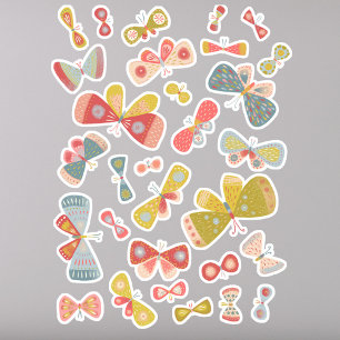 Sticker Les papillons Pastel amusants