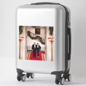Sticker Les pas de Noël Président Donald Trump & Melania (Sur valise)