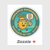 Sticker Les Pathfinders D'Ananas Naviguent Avec Style (Feuille)