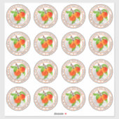 Sticker Les pêches d'été douces réserves de pêche (Feuille)