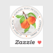 Sticker Les pêches d'été douces réserves de pêche (Feuille)