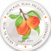 Sticker Les pêches d'été douces réserves de pêche (Recto)