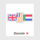 Sticker Les petits drapeaux du drapeau de l'Afrique du Sud (Feuille)