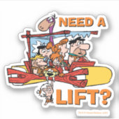 Sticker Les Pierrafeu | Besoin D'Un Ascenseur ? (Devant)