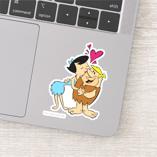 Sticker Les Pierrafeu | Betty Kissing Barney (Détail)