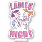Sticker Les Pierrafeu | Betty & Wilma - La nuit des dames (Devant)