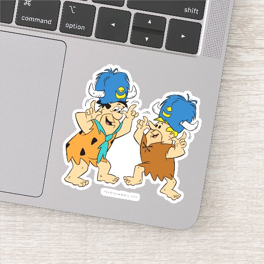 Sticker Les Pierrafeu | Buffles d'eau Fred & Barney (Détail)