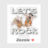 Sticker Les Pierrafeu | Fred & Barney - Let's Rock (Feuille)